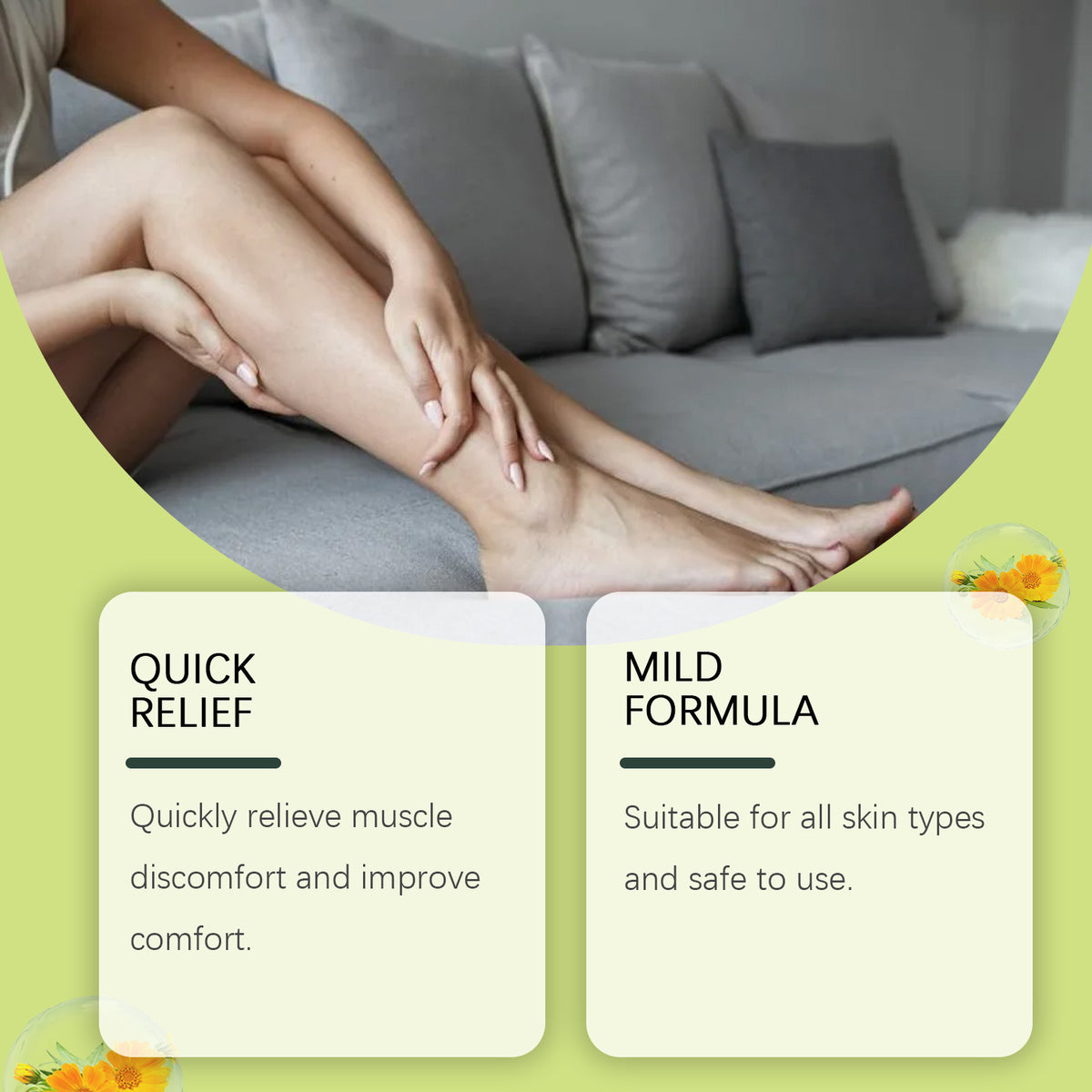 Gentle and soothing anti-cracking moisturizing cream for legs